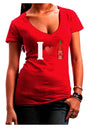 I Heart Sriracha Design Juniors V-Neck Dark T-Shirt by TooLoud-Womens V-Neck T-Shirts-TooLoud-Red-Juniors Fitted Small-Davson Sales