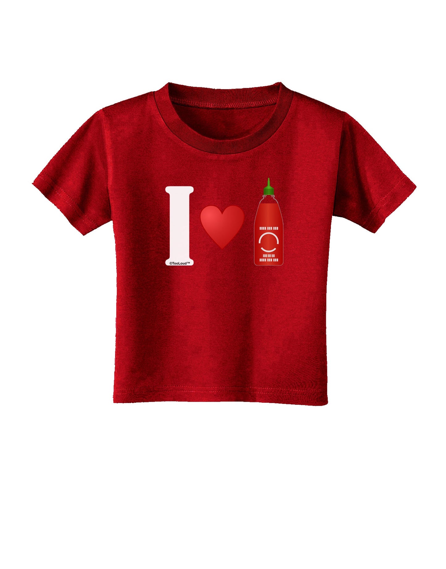 I Heart Sriracha Design Toddler T-Shirt Dark by TooLoud-Toddler T-Shirt-TooLoud-Clover-Green-2T-Davson Sales