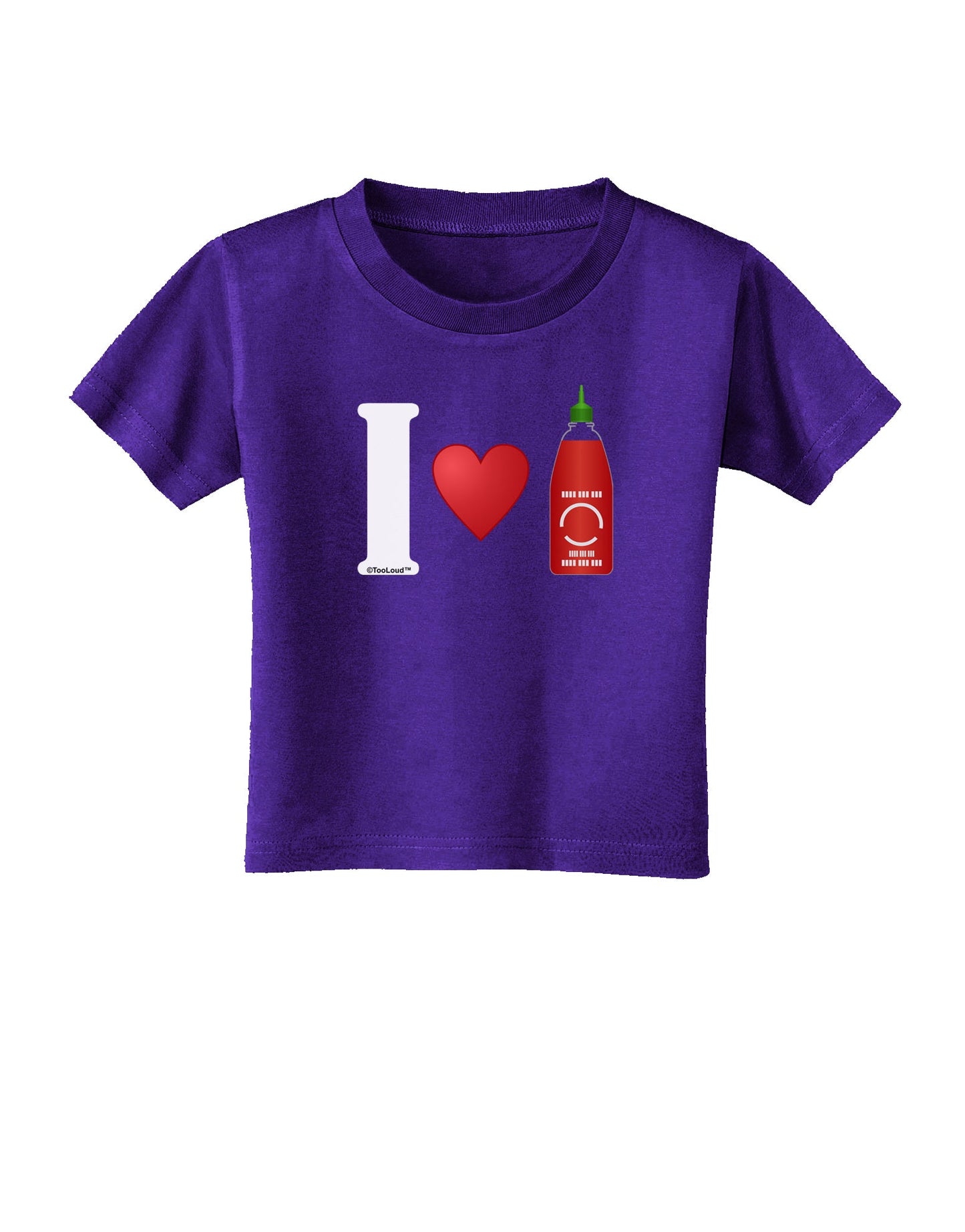 I Heart Sriracha Design Toddler T-Shirt Dark by TooLoud-Toddler T-Shirt-TooLoud-Purple-2T-Davson Sales