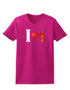 I Heart Sriracha Design Womens Dark T-Shirt by TooLoud-Womens T-Shirt-TooLoud-Hot-Pink-Small-Davson Sales