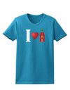 I Heart Sriracha Design Womens Dark T-Shirt by TooLoud-Womens T-Shirt-TooLoud-Turquoise-X-Small-Davson Sales