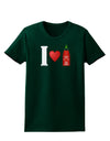 I Heart Sriracha Design Womens Dark T-Shirt by TooLoud-Womens T-Shirt-TooLoud-Forest-Green-Small-Davson Sales