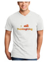 I Heart Thanksgiving Pumpkin Pie Adult V-Neck T-shirt-Mens V-Neck T-Shirt-TooLoud-White-Small-Davson Sales