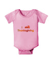 I Heart Thanksgiving Pumpkin Pie Baby Romper Bodysuit-Baby Romper-TooLoud-Light-Pink-06-Months-Davson Sales