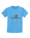 I Heart Thanksgiving Pumpkin Pie Childrens T-Shirt-Childrens T-Shirt-TooLoud-Aquatic-Blue-X-Small-Davson Sales