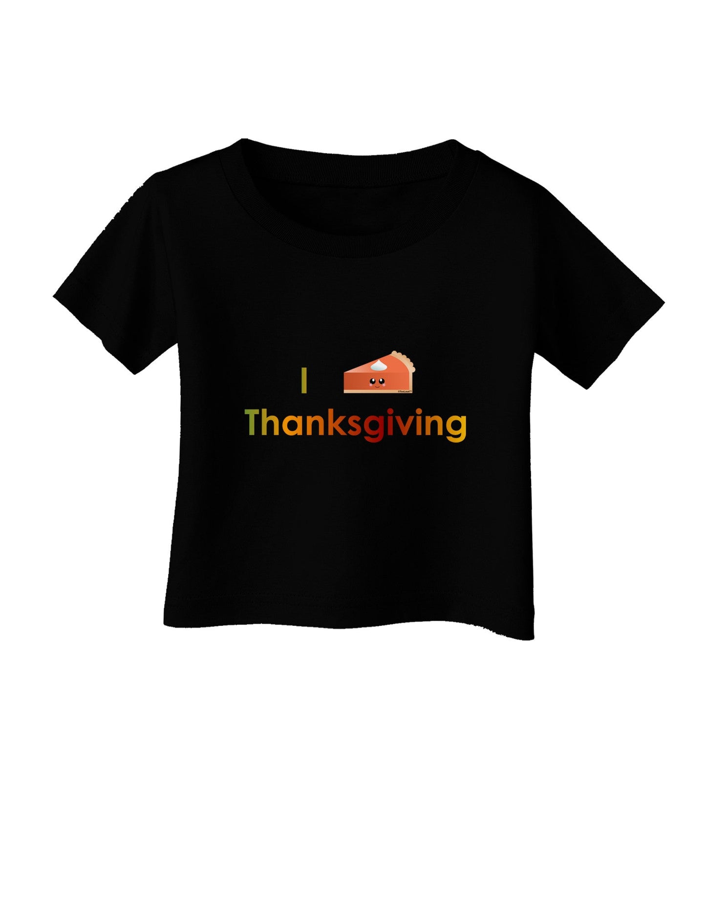 I Heart Thanksgiving Pumpkin Pie Infant T-Shirt Dark-Infant T-Shirt-TooLoud-Black-06-Months-Davson Sales