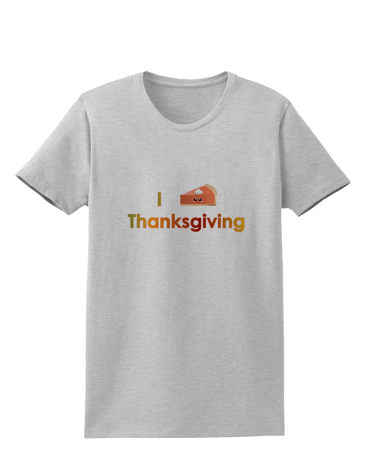 I Heart Thanksgiving Pumpkin Pie Womens T-Shirt-Womens T-Shirt-TooLoud-AshGray-X-Small-Davson Sales