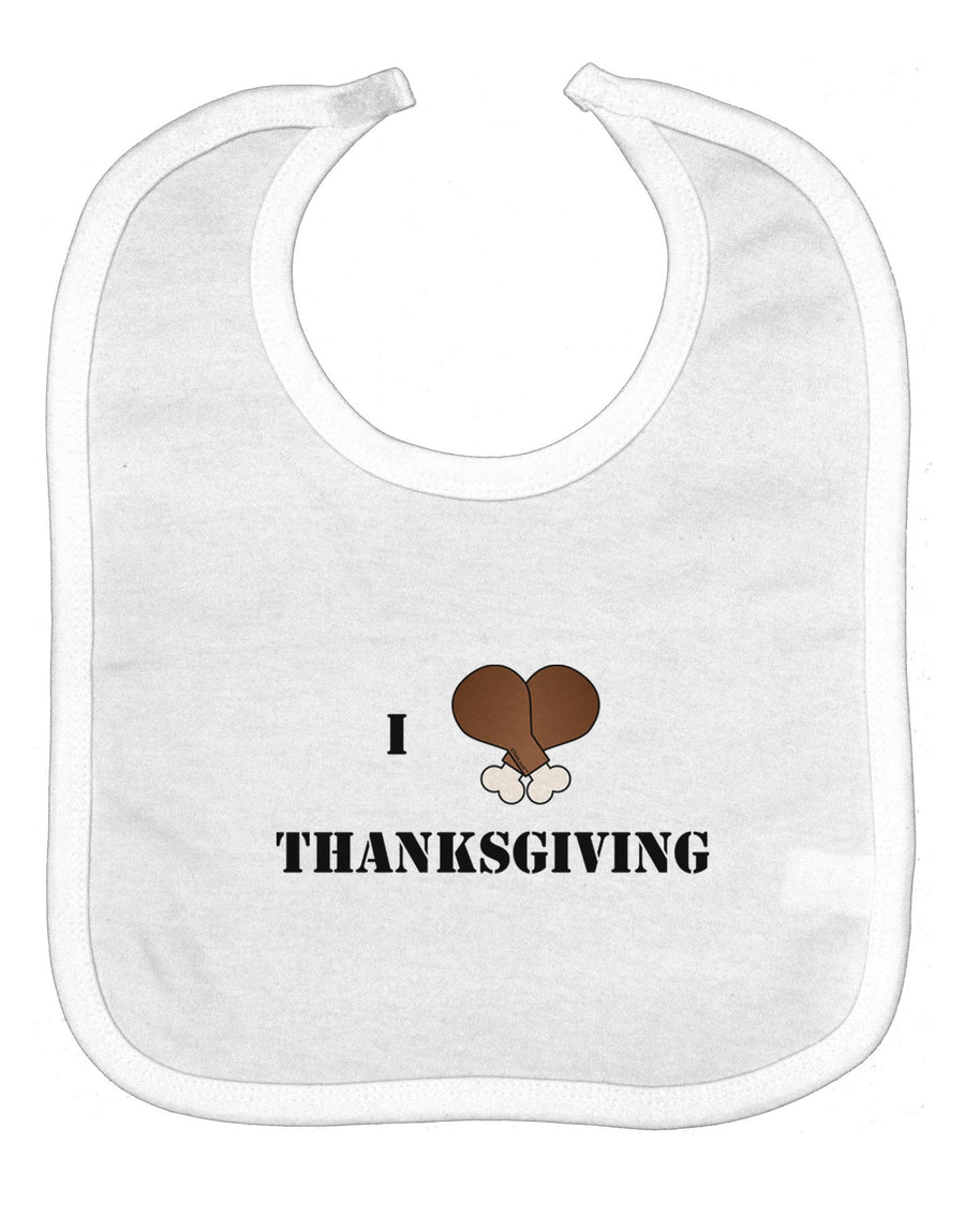 I Heart Thanksgiving Turkey Leg Baby Bib