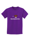 I Heart Thanksgiving Turkey Leg Childrens Dark T-Shirt-Childrens T-Shirt-TooLoud-Purple-X-Small-Davson Sales