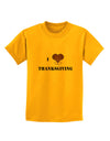 I Heart Thanksgiving Turkey Leg Childrens T-Shirt-Childrens T-Shirt-TooLoud-Gold-X-Small-Davson Sales