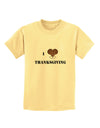 I Heart Thanksgiving Turkey Leg Childrens T-Shirt-Childrens T-Shirt-TooLoud-Daffodil-Yellow-X-Small-Davson Sales