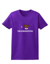 I Heart Thanksgiving Turkey Leg Womens Dark T-Shirt-TooLoud-Purple-X-Small-Davson Sales