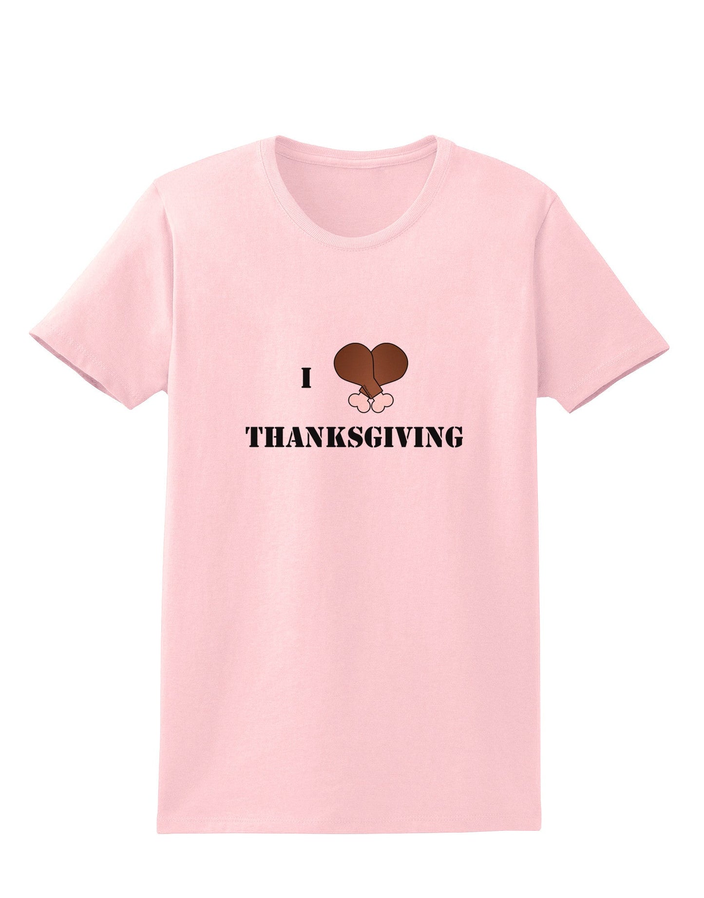 I Heart Thanksgiving Turkey Leg Womens T-Shirt-Womens T-Shirt-TooLoud-PalePink-X-Small-Davson Sales