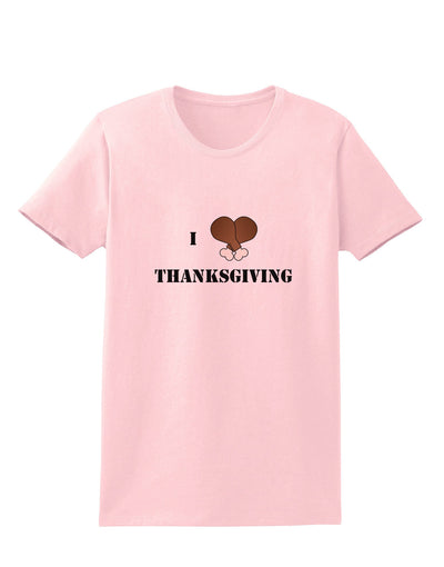 I Heart Thanksgiving Turkey Leg Womens T-Shirt-Womens T-Shirt-TooLoud-PalePink-X-Small-Davson Sales