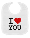 I Heart You Baby Bib