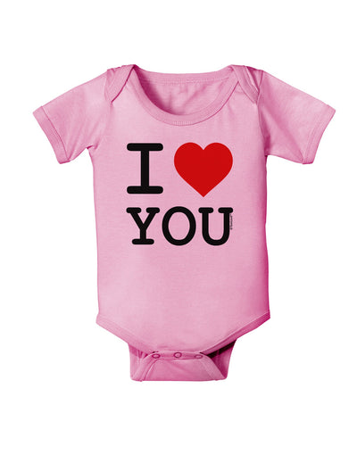 I Heart You Baby Romper Bodysuit-Baby Romper-TooLoud-Light-Pink-06-Months-Davson Sales