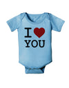 I Heart You Baby Romper Bodysuit-Baby Romper-TooLoud-Light-Blue-06-Months-Davson Sales