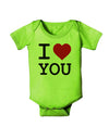 I Heart You Baby Romper Bodysuit-Baby Romper-TooLoud-Lime-Green-06-Months-Davson Sales