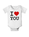 I Heart You Baby Romper Bodysuit-Baby Romper-TooLoud-White-06-Months-Davson Sales