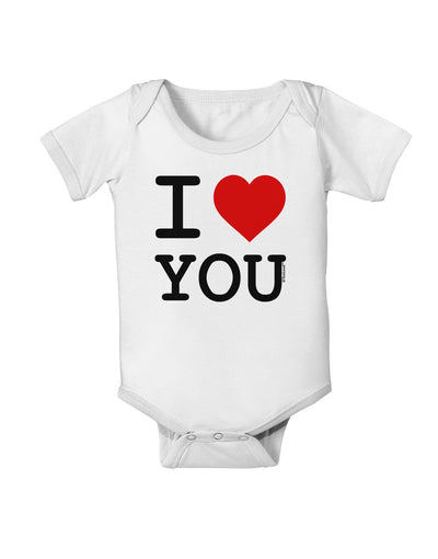 I Heart You Baby Romper Bodysuit-Baby Romper-TooLoud-White-06-Months-Davson Sales