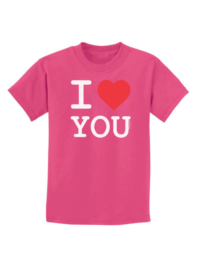 I Heart You Childrens Dark T-Shirt-Childrens T-Shirt-TooLoud-Sangria-X-Small-Davson Sales