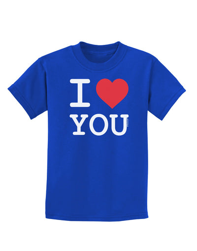 I Heart You Childrens Dark T-Shirt-Childrens T-Shirt-TooLoud-Royal-Blue-X-Small-Davson Sales