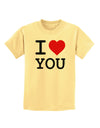 I Heart You Childrens T-Shirt-Childrens T-Shirt-TooLoud-Daffodil-Yellow-X-Small-Davson Sales