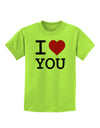 I Heart You Childrens T-Shirt-Childrens T-Shirt-TooLoud-Lime-Green-X-Small-Davson Sales