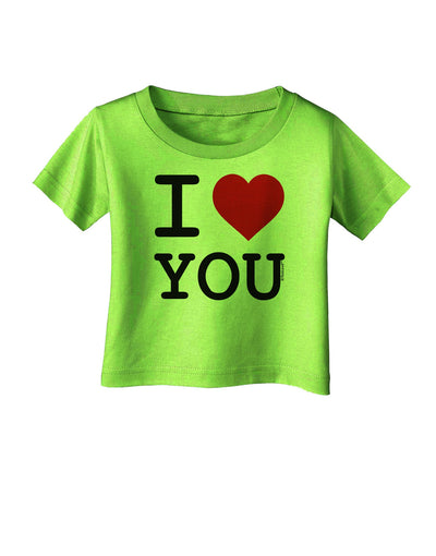 I Heart You Infant T-Shirt-Infant T-Shirt-TooLoud-Lime-Green-06-Months-Davson Sales