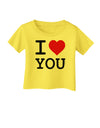 I Heart You Infant T-Shirt-Infant T-Shirt-TooLoud-Yellow-06-Months-Davson Sales