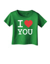 I Heart You Infant T-Shirt Dark-Infant T-Shirt-TooLoud-Clover-Green-06-Months-Davson Sales