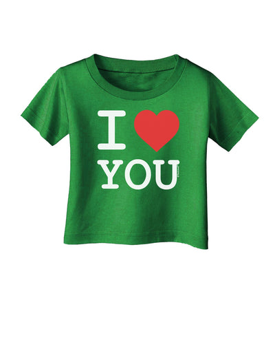 I Heart You Infant T-Shirt Dark-Infant T-Shirt-TooLoud-Clover-Green-06-Months-Davson Sales