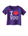 I Heart You Infant T-Shirt Dark-Infant T-Shirt-TooLoud-Purple-06-Months-Davson Sales