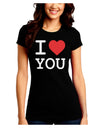 I Heart You Juniors Crew Dark T-Shirt-T-Shirts Juniors Tops-TooLoud-Black-Juniors Fitted Small-Davson Sales