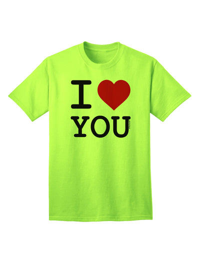 I Heart You Premium Adult T-Shirt - Express Your Affection in Style-Mens T-shirts-TooLoud-Neon-Green-Small-Davson Sales