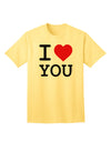 I Heart You Premium Adult T-Shirt - Express Your Affection in Style-Mens T-shirts-TooLoud-Yellow-Small-Davson Sales