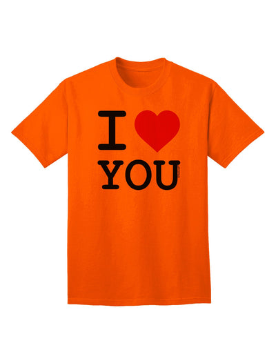 I Heart You Premium Adult T-Shirt - Express Your Affection in Style-Mens T-shirts-TooLoud-Orange-Small-Davson Sales