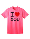 I Heart You Premium Adult T-Shirt - Express Your Affection in Style-Mens T-shirts-TooLoud-Neon-Pink-Small-Davson Sales