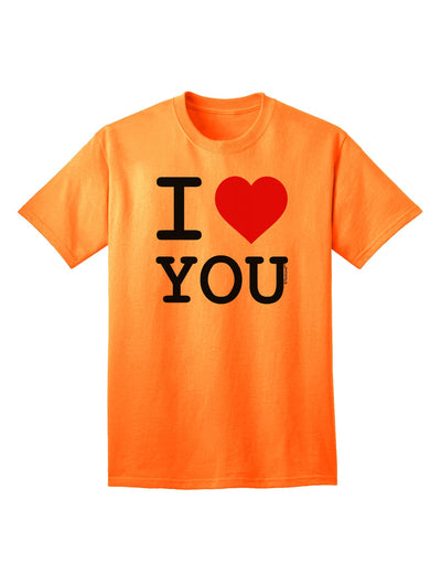 I Heart You Premium Adult T-Shirt - Express Your Affection in Style-Mens T-shirts-TooLoud-Neon-Orange-Small-Davson Sales