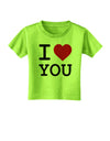 I Heart You Toddler T-Shirt-Toddler T-Shirt-TooLoud-Lime-Green-2T-Davson Sales