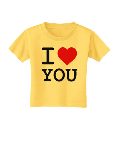 I Heart You Toddler T-Shirt-Toddler T-Shirt-TooLoud-Yellow-2T-Davson Sales