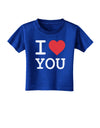 I Heart You Toddler T-Shirt Dark-Toddler T-Shirt-TooLoud-Royal-Blue-2T-Davson Sales