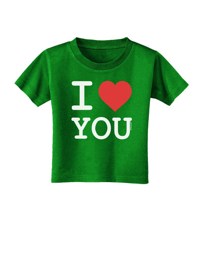 I Heart You Toddler T-Shirt Dark-Toddler T-Shirt-TooLoud-Clover-Green-2T-Davson Sales