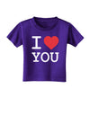 I Heart You Toddler T-Shirt Dark-Toddler T-Shirt-TooLoud-Purple-2T-Davson Sales