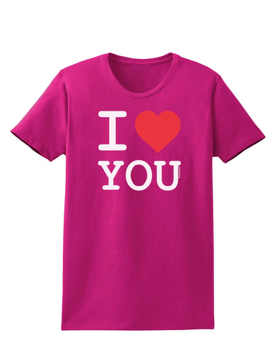 I Heart You Womens Dark T-Shirt-TooLoud-Hot-Pink-Small-Davson Sales