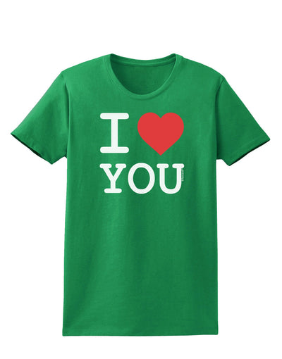 I Heart You Womens Dark T-Shirt-TooLoud-Kelly-Green-X-Small-Davson Sales