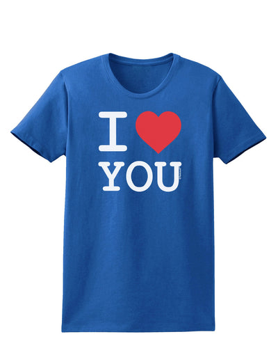 I Heart You Womens Dark T-Shirt-TooLoud-Royal-Blue-X-Small-Davson Sales