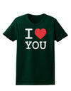 I Heart You Womens Dark T-Shirt-TooLoud-Forest-Green-Small-Davson Sales