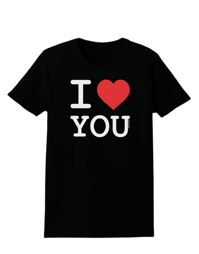 I Heart You Womens Dark T-Shirt-TooLoud-Black-X-Small-Davson Sales