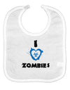 I Heart Zombies - Bio Hazard Heart Blue Baby Bib